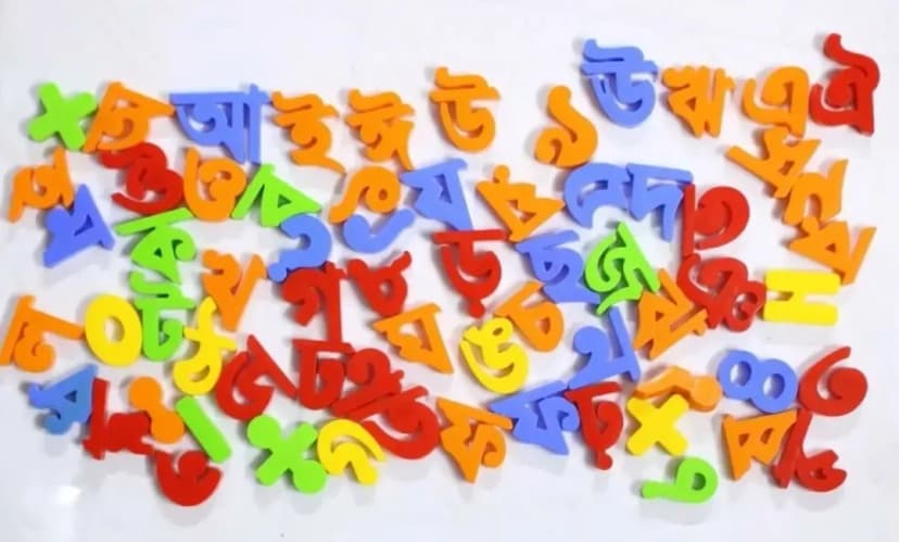 Image of Educational Magnetic Bengali Alphabets Toy - Bangla Alphabet, Words Kids Smart Colorful Learning Set - Fridge Magnet