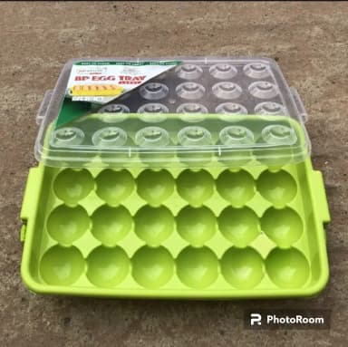 24 Eggs Dispenser Holder Eggs Storage Container Box Large 1 Dozen Capacity Plas