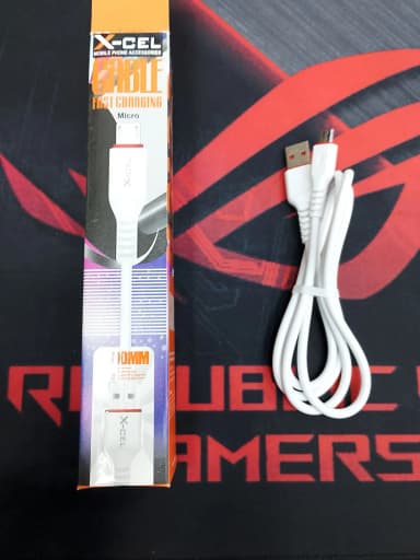 Excel Type B Fast Charging Data Cable White Color