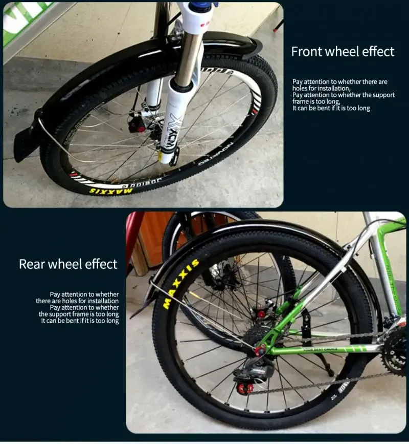 Bicycle Full mudguard 26 27 5 29 20 700C Reaching Front Rear Fender Durable MTB Road Folding Bike Mudguards thumbnail 2
