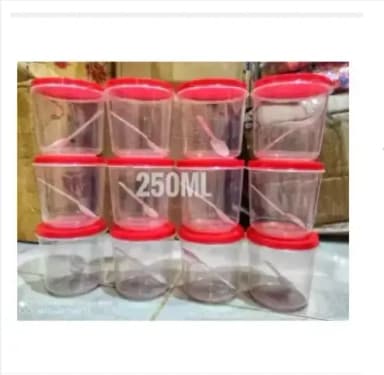 High quality 12pis plastic jar 250ml
