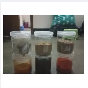 Premium Plastic Jar For Masala Storage- 500 Ml Capacity - Set Of 6 Pieces - Keep Your Spices Fresh And Easily Accessible With This Convenient Set