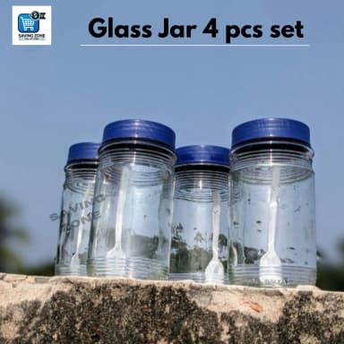 Premium 500ml Glass Storage Jars with Durable Plastic Lids Set of 4