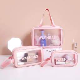 Transparent Cosmetic Bag Women Travel Makeup Case Waterproof Cosmetic Bag Women's Makeup Wash Bag from China Thumbnail 1