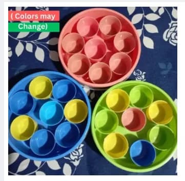 Image of Plastic Masala Box Multicolor 8pcs box