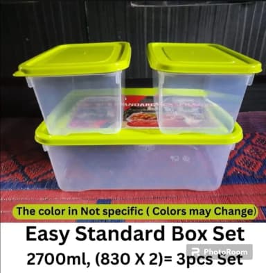 Plastic Easy Standard Box Set 2700ml 830 X 2 3pcs Set