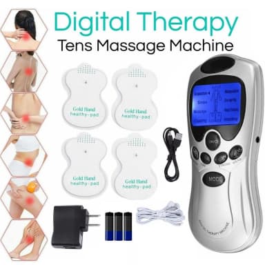 Digital Therapy Machine 4 Pad Therapy Machine Massager Back Pain Relief Slimming Body Acupuncture Pulse Stimulator Massage Body Massager