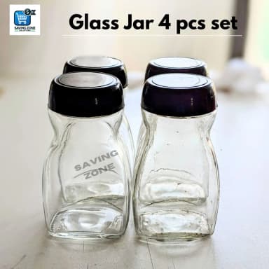 4 Pcs 500ml Premium Glass Coffee Jar Glass Jar for Kitchen Dining Food Storage Glass Container High Quality Glassware