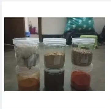 Image of Premium Plastic Jar For Masala Storage- 500 Ml Capacity - Set Of 6 Pieces - Keep Your Spices Fresh And Easily Accessible With This Convenient Set