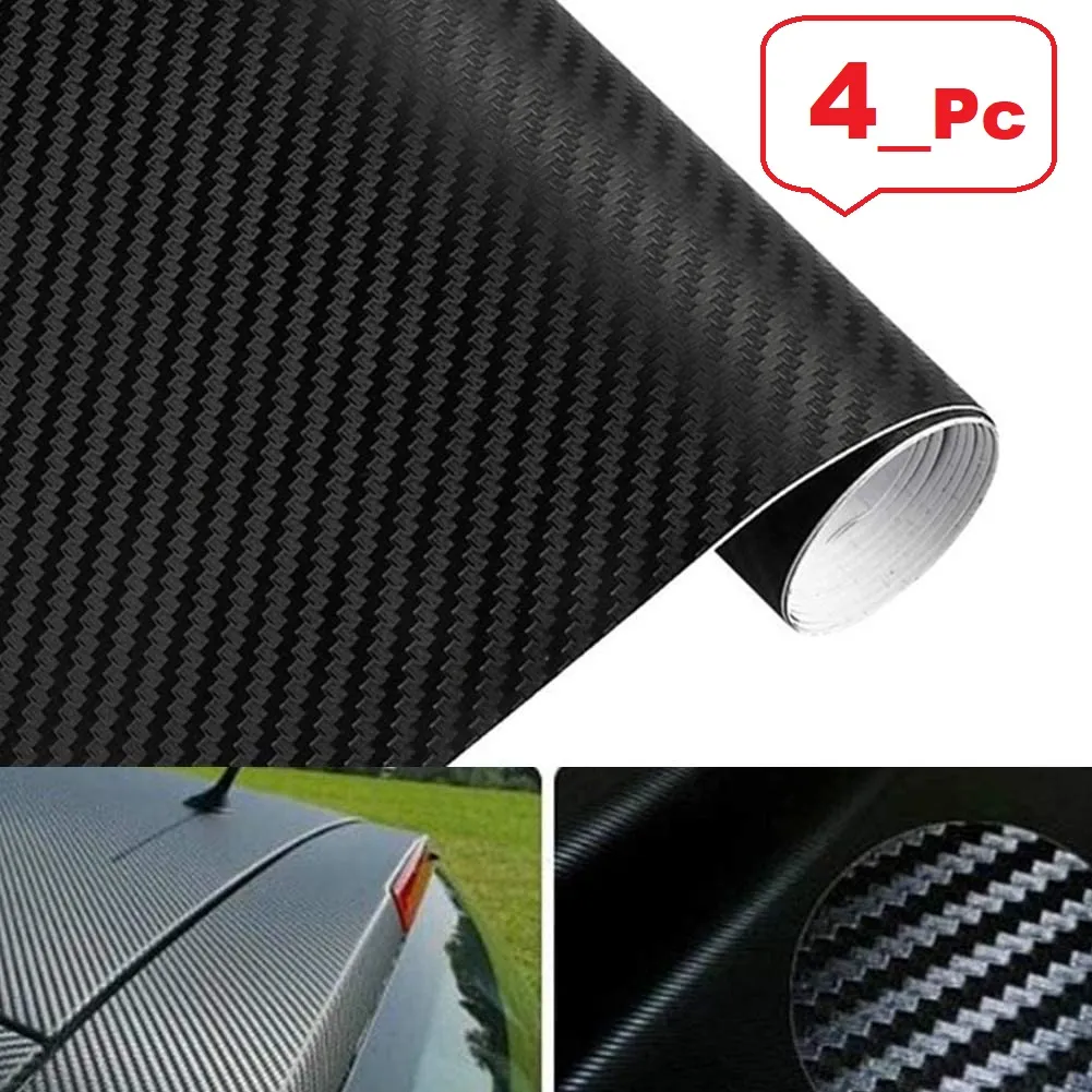 Sticker Black Carbon Fiber 18 3 Vinyl Wrap Texture 3D self adhesive DIY Decor Bike Motorcycle Car stickers 1