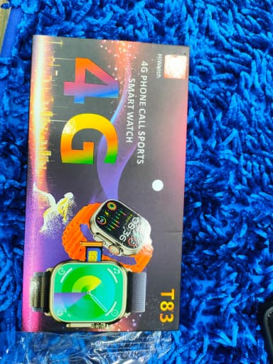 Sim support apple watch Ultra 8 version along with wireless charger multi coloured strep T83 Smart watch for man woman kids