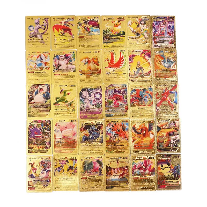 Image of 55 Pcs Pokemon Golden Cards Gold Foil Set English Version