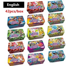 42Pcs Pokemon Cards Iron Metal Box Toys Battle Game Scarlett & Violet Paldean Fates pk40 Thumbnail 1