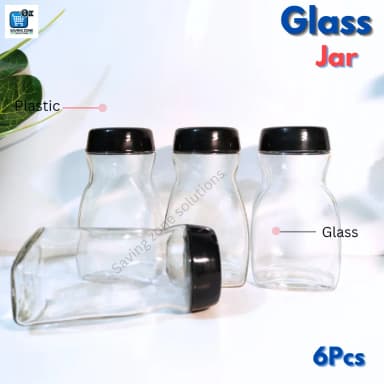 500 ml 6Pcs Premium Glass Coffee Jar Glass Jar for Kitchen Dining Glass Jar Container for Food Storage High Quality Glassware Food Container