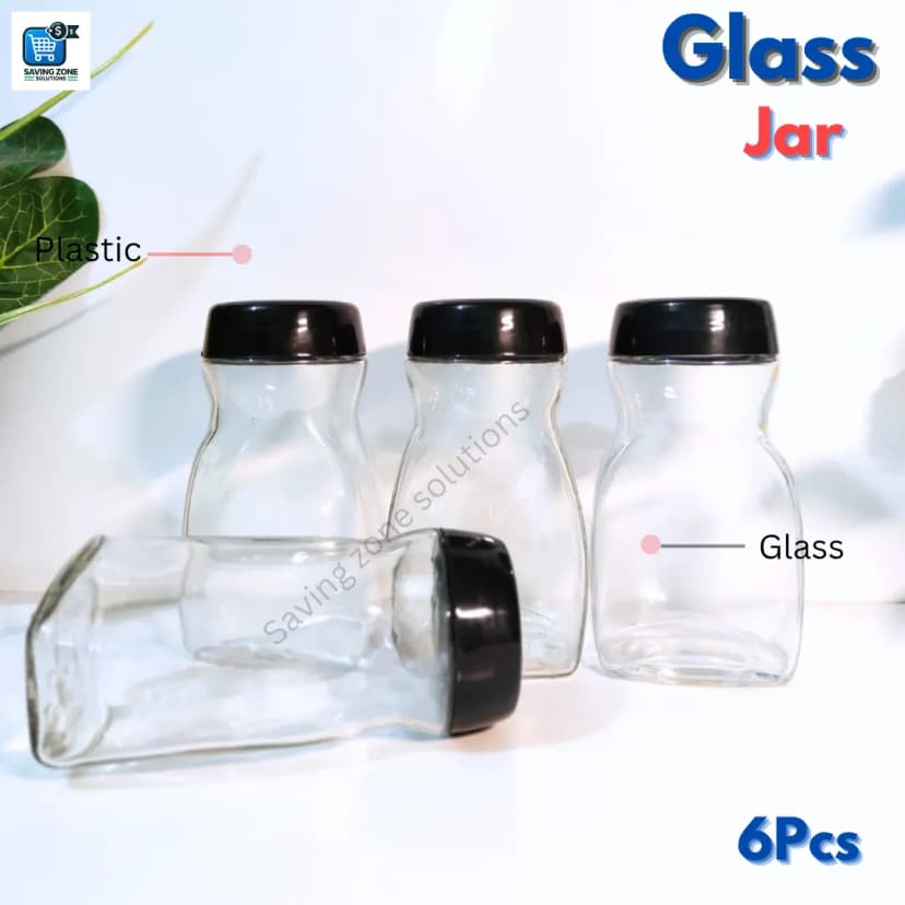 Image of 500 ml 6Pcs Premium Glass Coffee Jar Glass Jar for Kitchen Dining Glass Jar Container for Food Storage High Quality Glassware Food Container
