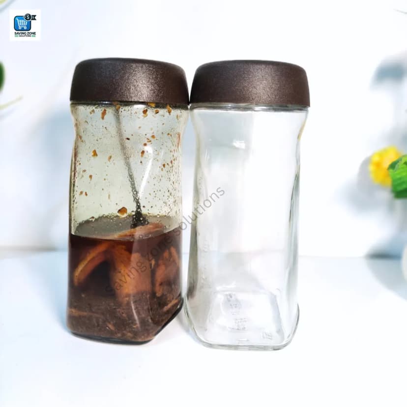 Image of Glass Jar Set for Kitchen 1000ml Glass Jar Container with Plastic Lid for Storage