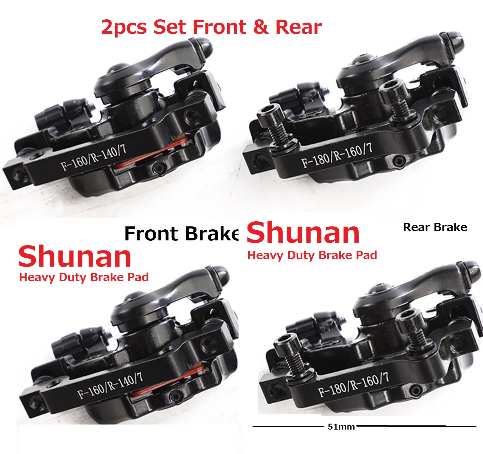 Oil Brek Type Bicycle Parts Brakes MTB Mountain Bike Line Pulling Mechanical Disc Brakes Bicycle Parts Bicycle Accessories 1 pc 2