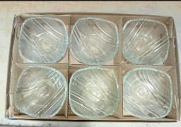 rystal Glass Bati Set Snack Bowl Set Ice cream set Firni Bati Set 6 Pcs Thumbnail 1