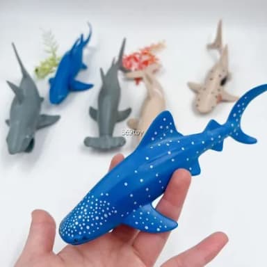 Dolphin Sharks Fish Set for kids Soft Rubber Toys 6pcs