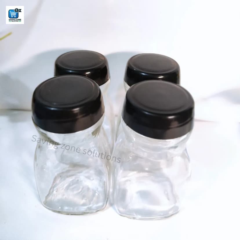 Image of 500 ml 2 Pcs Glass Coffee Jar Set Airtight Glass Jar for Kitchen Storage Food Preservation Reusable Glass Container for Coffee Tea Spices