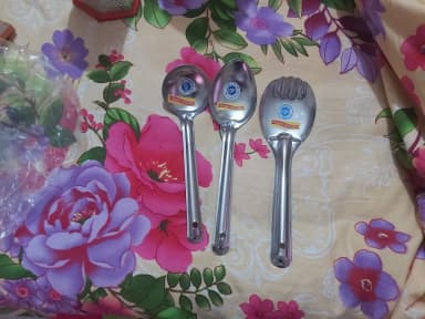 Serving Spoon Set Rice Spoon Curry Spoon Pulse Spoon Stainless Steel 3 Pieces Chopsticks