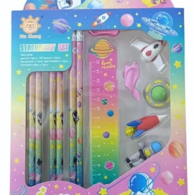 Jia Cheng Kids Stationery Set Spaceship Version