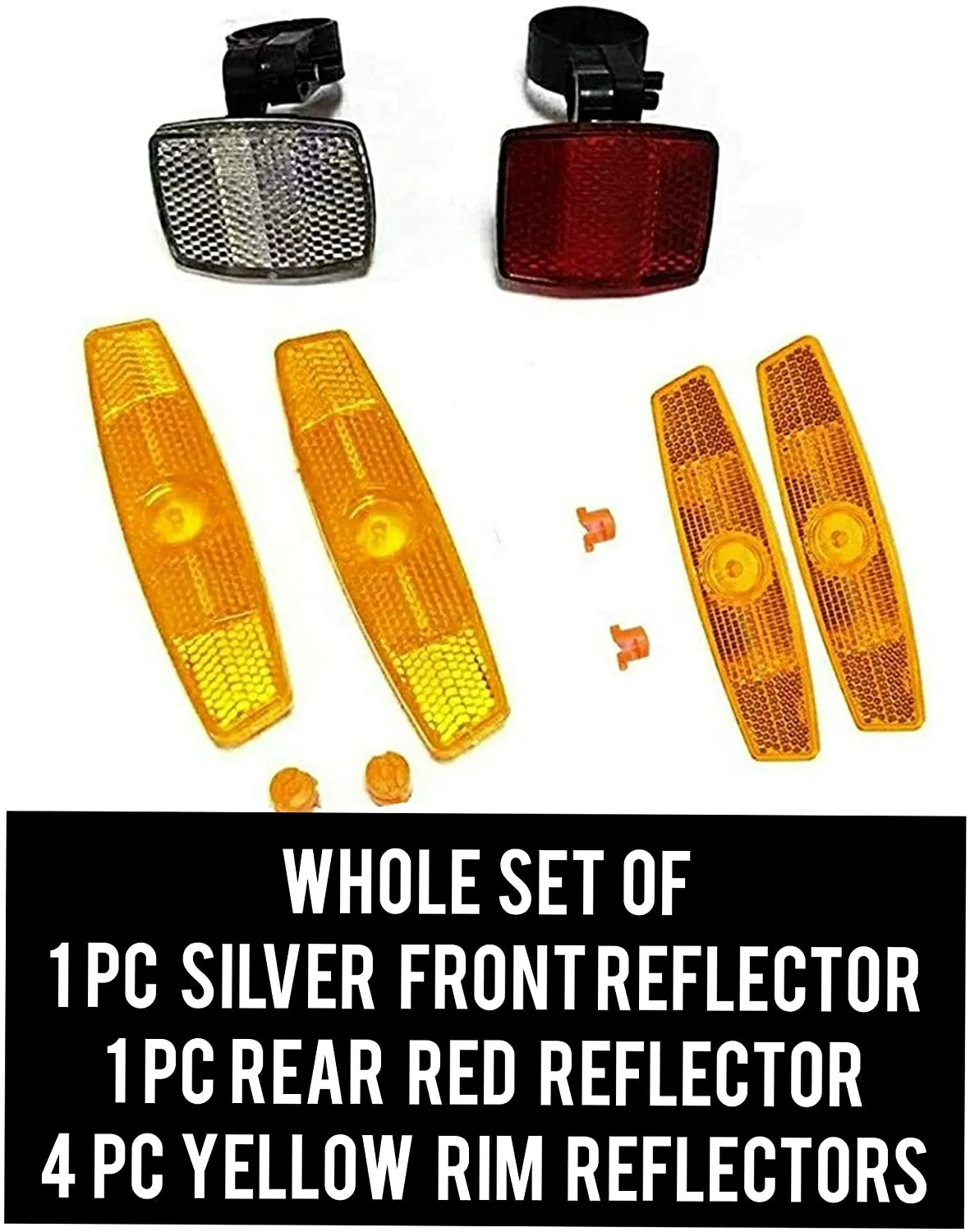 Reflectors for Bicycle Spokes Includes 4 Pcs Reflectors Spokes Bicycle Wheels 2 Pcs Reflectors Reflectors for Front Rear Bike Wheel for MTB Bicycle 1