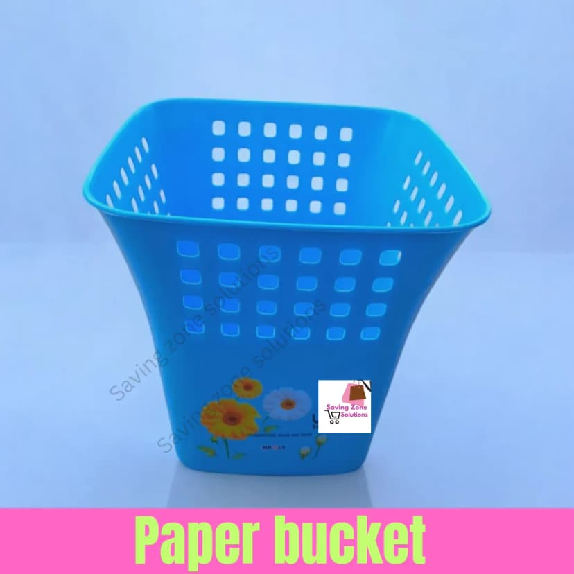Image of Four Square Plastic Paper Basket Durable 1 Piece Waste Bin