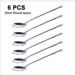 Steel Long Pickle Spoon 6 PIECES Thumbnail 2