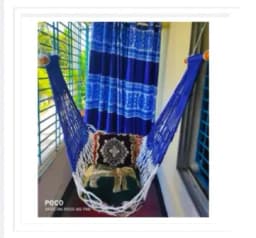 Hand Made Dulna Adult Rope Bed Hanging Dulna Use For All People Large Swing Rope Bed Rattan Dulna Dolna Thumbnail 2