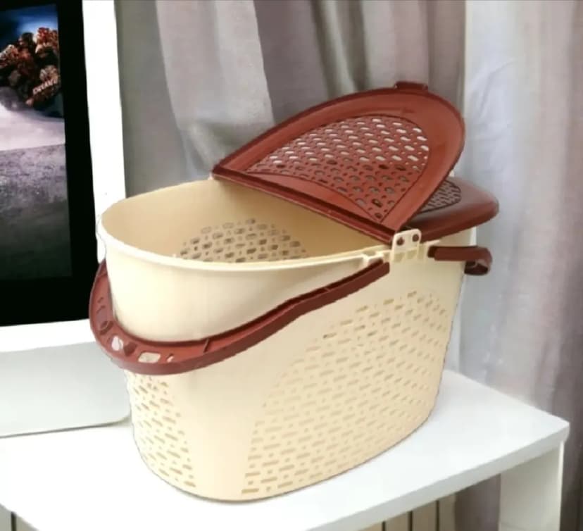 Image of Premium Cat Picnic Basket with Clothes Storage Stylish Durable