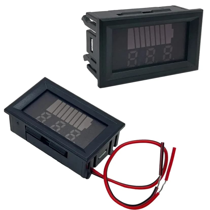 Image of Battery Charge Level Indicator 12V 24V 36V 48V 60V 72V Lithium Battery Capacity Meter Tester With LED Voltmeter for Cars Motorcycles Etc