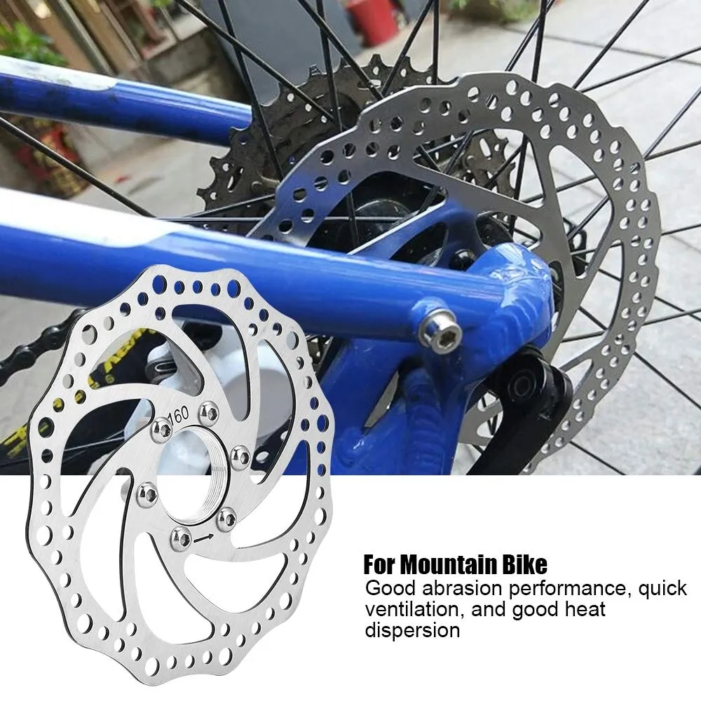 Bike Brake Disc Freewheel Threaded Hubs Disc Brake 6 Bolt With Aluminium wheeler Floating Alomejor Brake Rotor 160mm 1 pc Bicycle Accessories Bike thumbnail 1