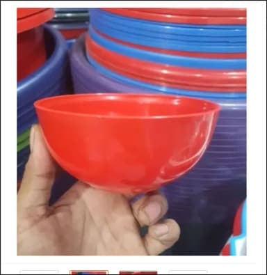 Plastic Round Soup Bowl 6 Piece Set Convenient Size for Your Soup Needs