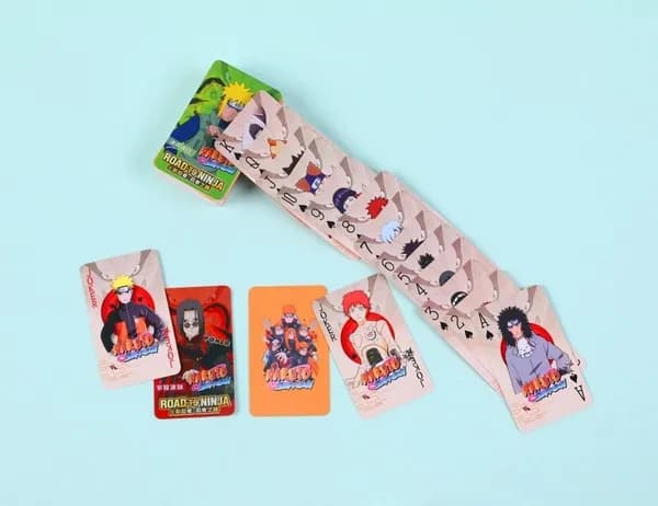 Image of Naruto Poker Playing Cards Deck 54 Cards With Plastic Box All Different Anime Manga Mini Naruto Card Tash