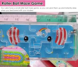 Ruler with Puzzle Labyrinth Game & Pinball Game, Shatterproof Cute Cartoon 20cm Measuring Tools, Back to School Gifts for Kids Thumbnail 2