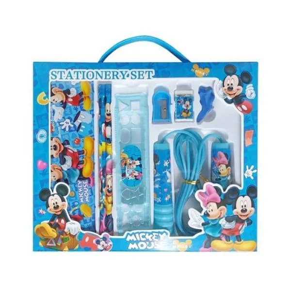 Image of Stationary Set With Pencil Box And Jumping Rope For Kids - School Set For Children Boys Girls 9008