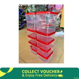 12Pis Colourfull Tifin Box 400ml Quality Full Square Thumbnail 1
