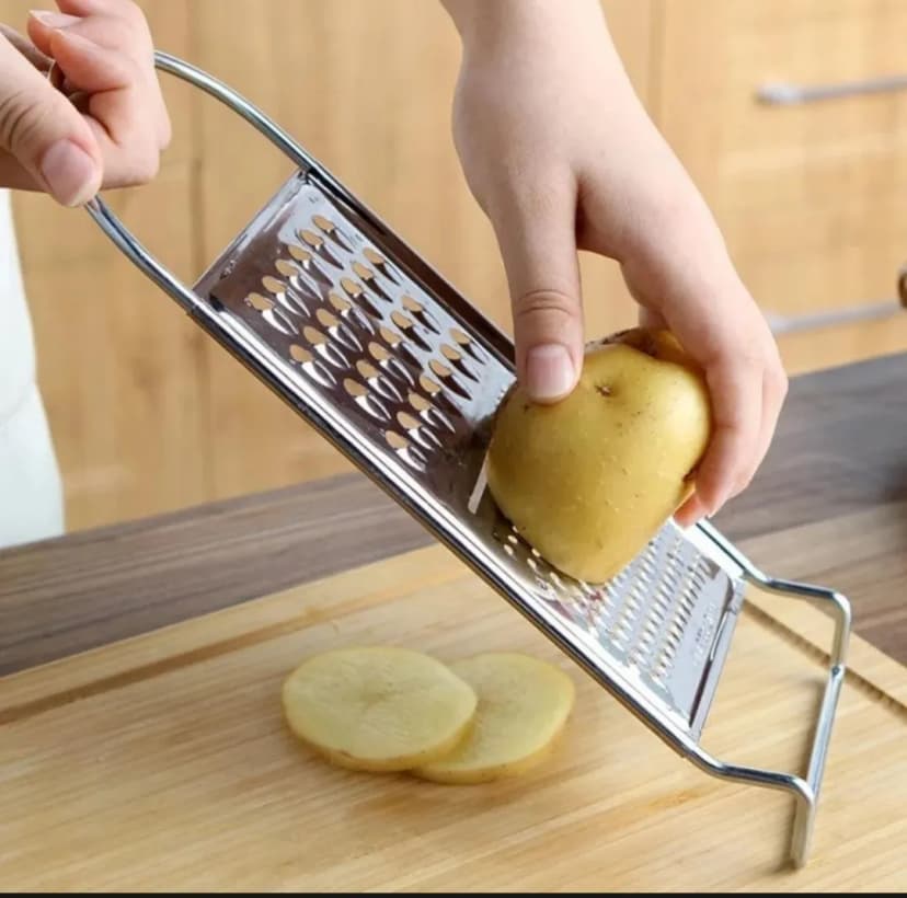 Image of Razon 3 in 1 Stainless Steel Grater Grate Slice and Shred with Ease