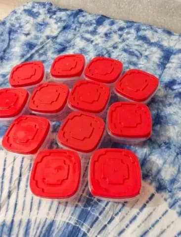 Image of 12Pis Colourfull Tifin Box 400ml Quality Full Square
