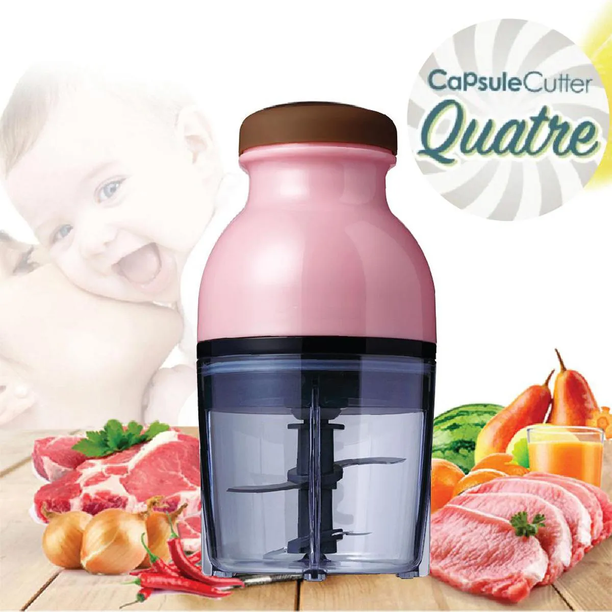 Fast and Smooth Food Preparation Capsule Cutter Food Processor Meat Mincer Blenders Mixers Grinder thumbnail 2