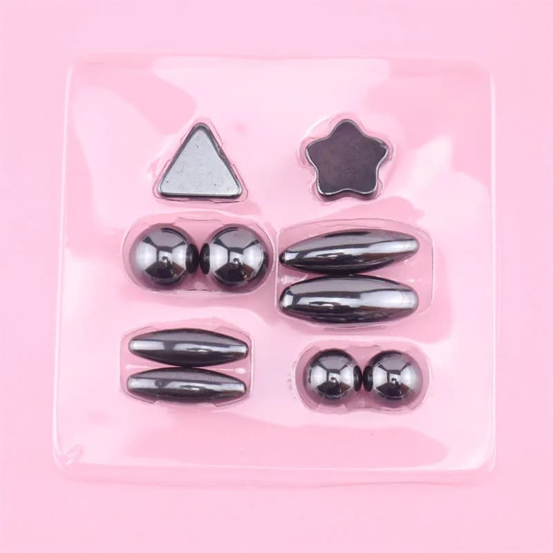 Image of 10 Pcs Magnet Set With Polished Black Magnetic Balls Toy Game for Kids Playing