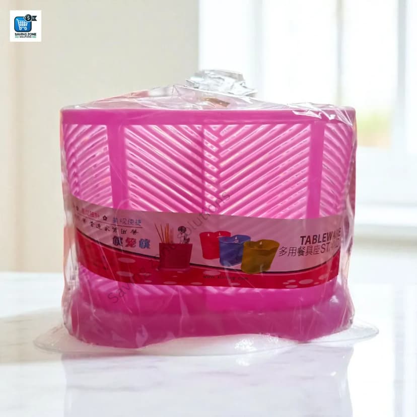 Image of Multi Functional Plastic Cutlery Holder Durable Stylish Kitchen Organizer