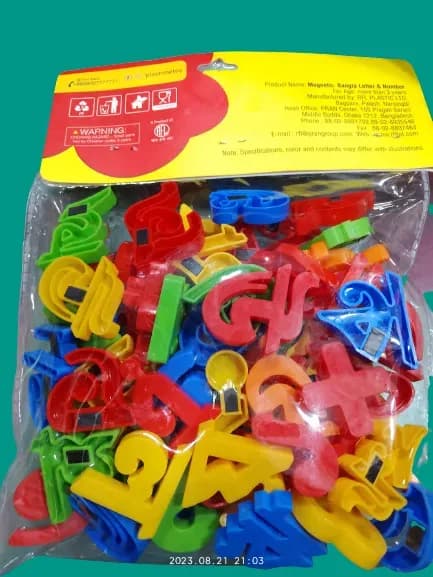 Image of Educational Magnetic Bengali Alphabets Toy - Bangla Alphabet, Words Kids Smart Colorful Learning Set - Fridge Magnet