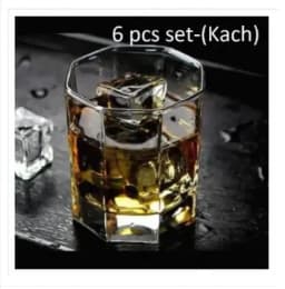 Clear Coke Glass/ Drinks Glass Set of 06 Pieces -N 146T Thumbnail 1