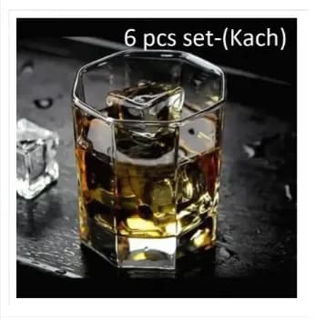 Clear Coke Glass/ Drinks Glass Set of 06 Pieces -N 146T