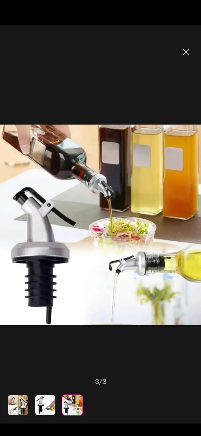 Image of 1 piece Oil Pour Spouts Olive Oil Vinegar Wine Dispenser Cover Oil Bottle StopperFor Kitchen