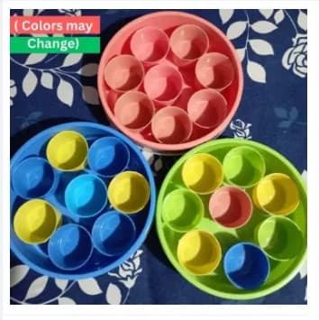 Plastic Masala Box Multicolor 8pcs box