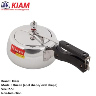 Kiam Queen Pressure Cooker 2 5 Ltr Oval Shape The Kiam Queen Pressure Cooker With A 2 5 Liter Capacity And Oval Shape