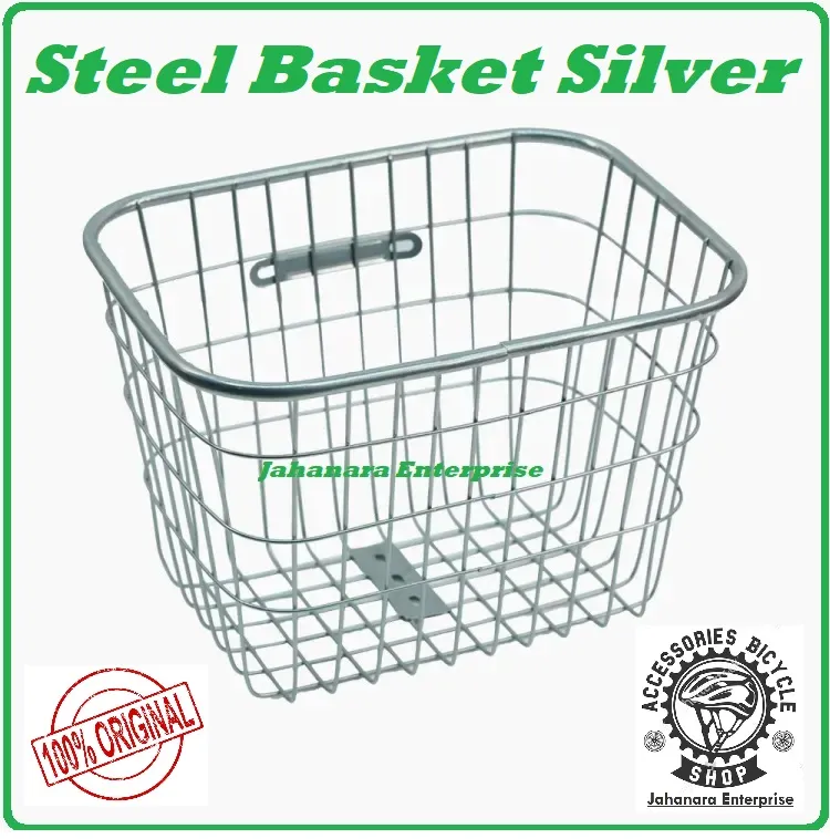 Bicycle Basket Iron Steel Role Rubber Plastered Bicycle Accessories 2